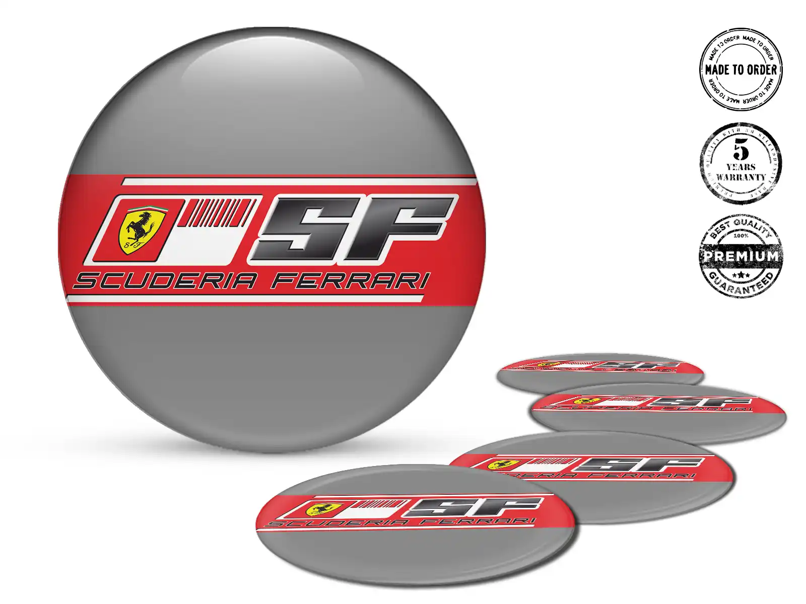 Ferrari Gewölbte Sticker Logo Harz-Radplaketten